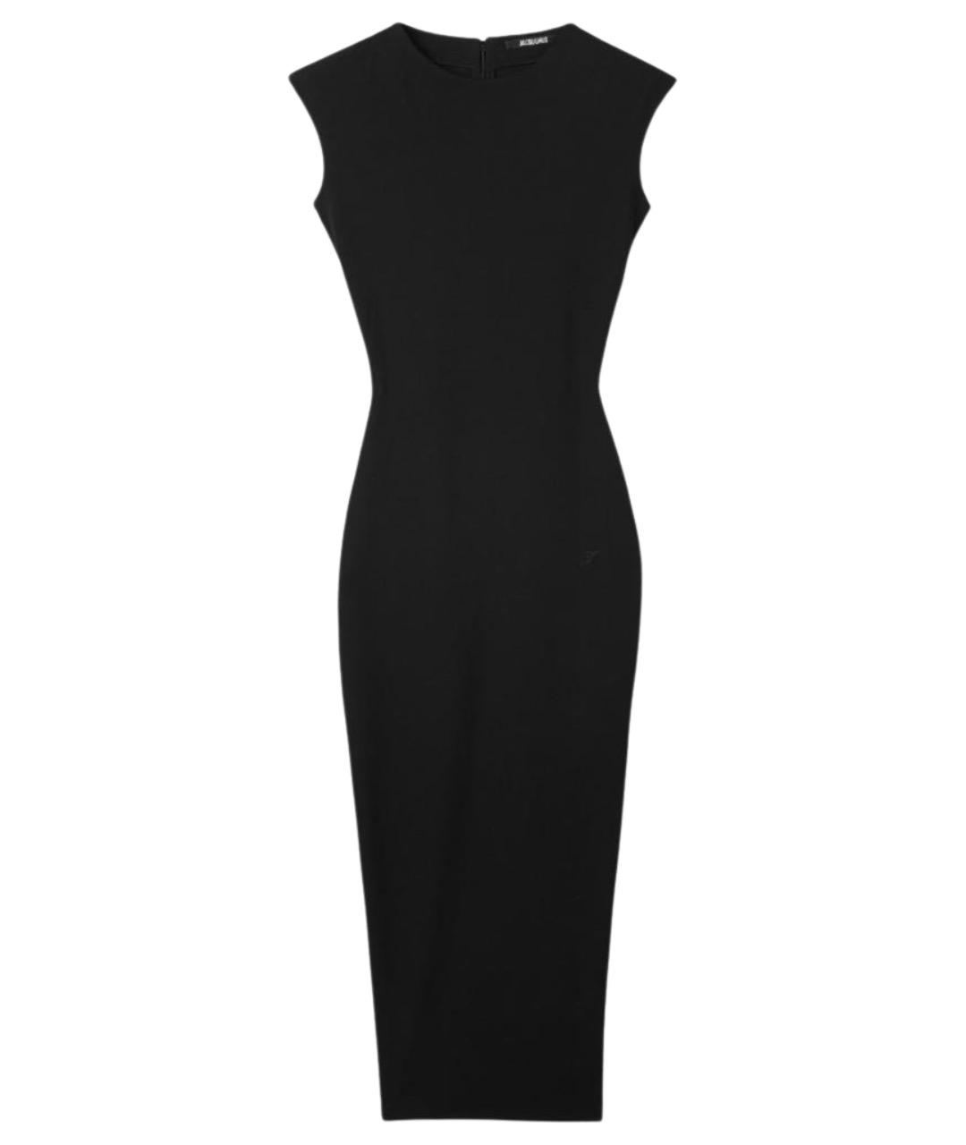 JACQUEMUS Черное вискозное коктейльное платье, фото 1