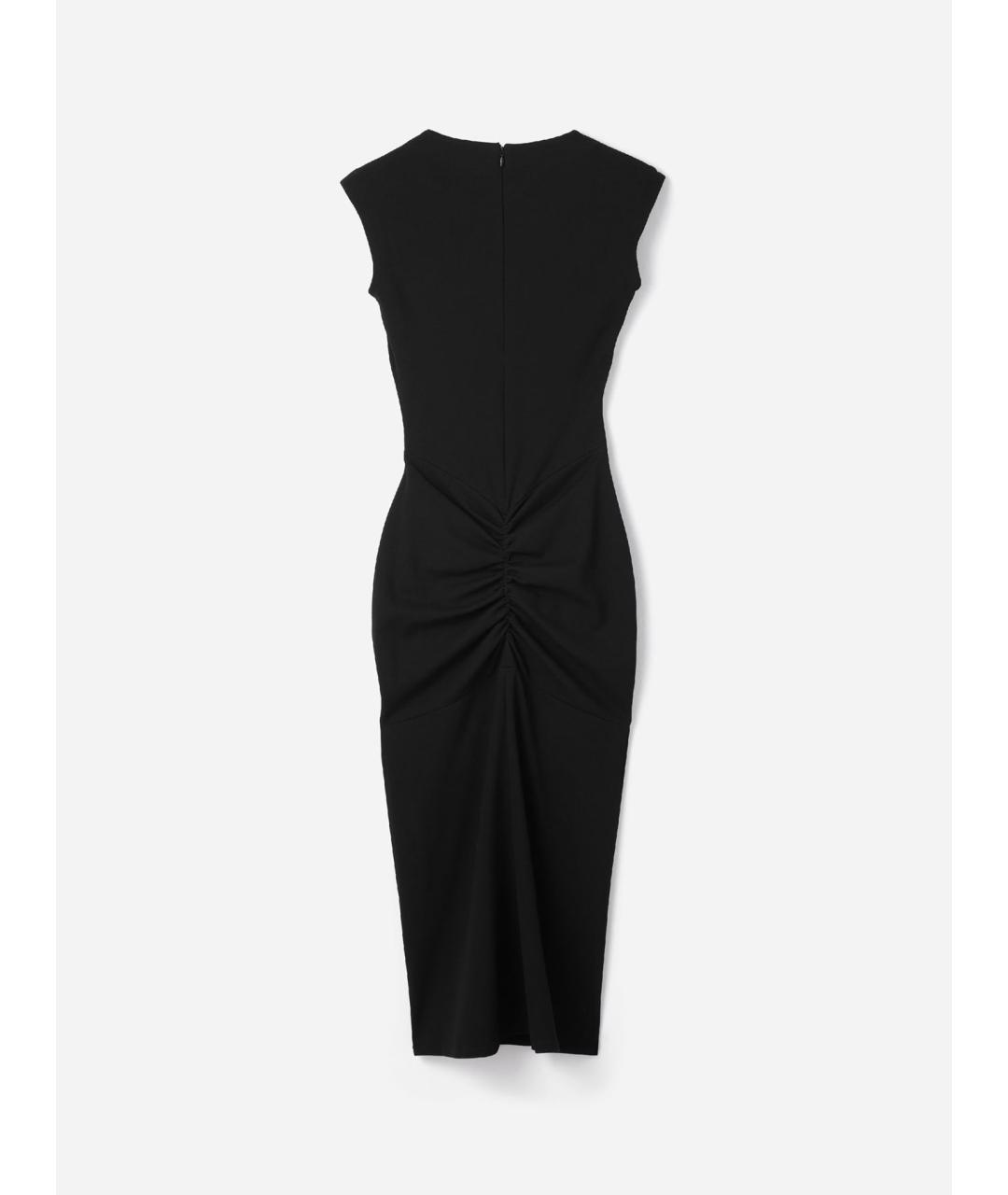 JACQUEMUS Черное вискозное коктейльное платье, фото 5
