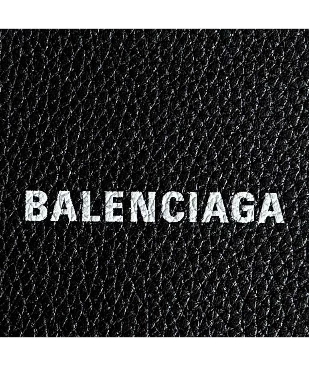 BALENCIAGA Черный кожаный кардхолдер, фото 5