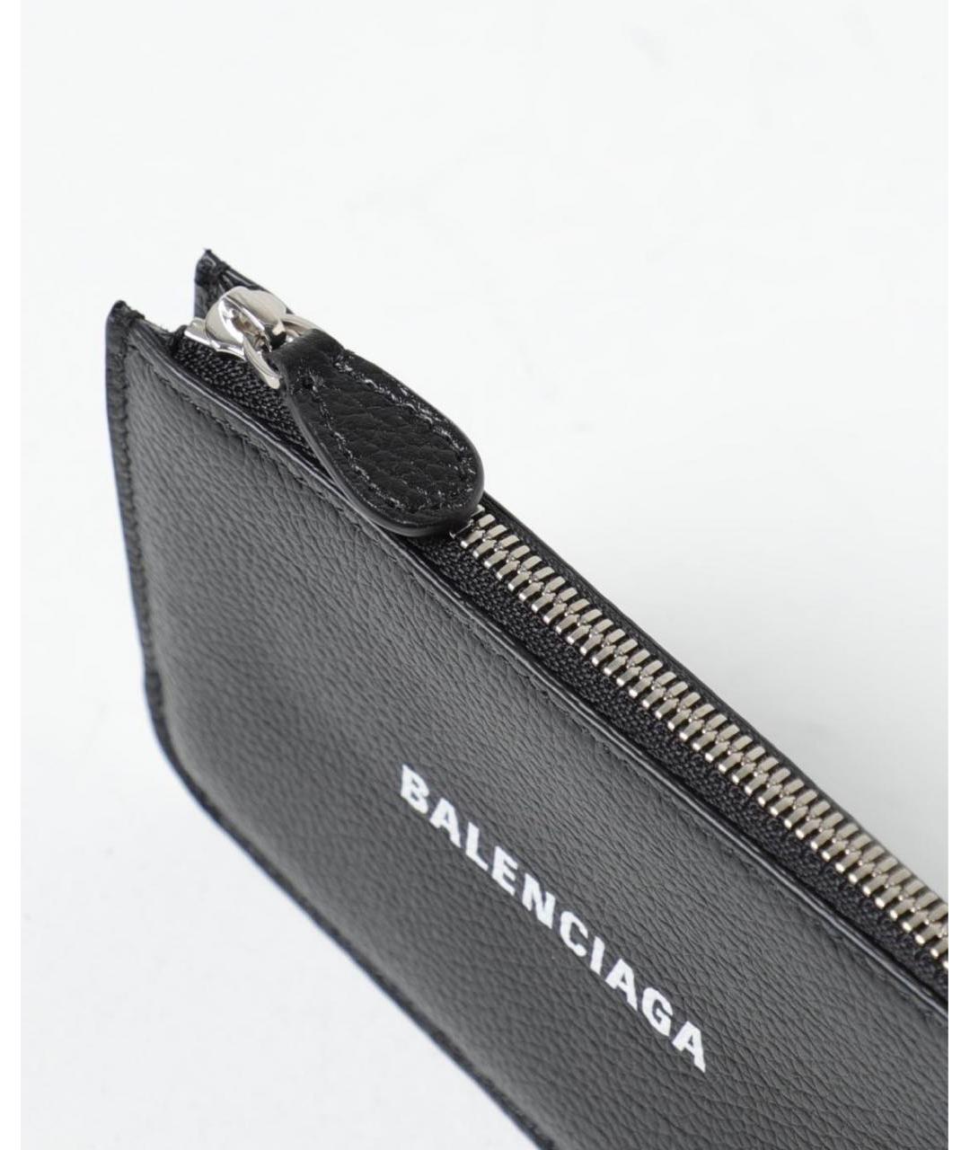 BALENCIAGA Черный кожаный кардхолдер, фото 3