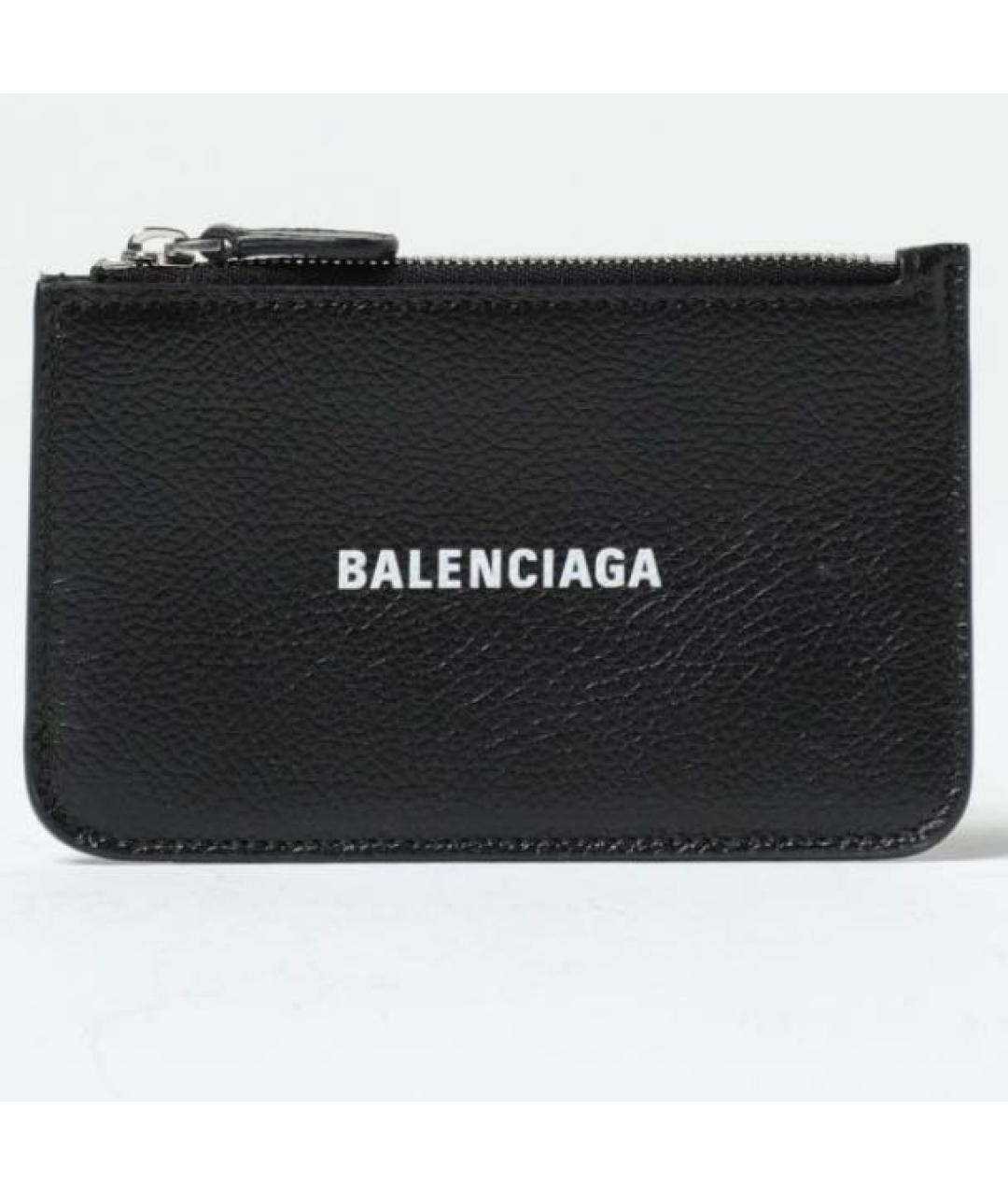 BALENCIAGA Черный кожаный кардхолдер, фото 9