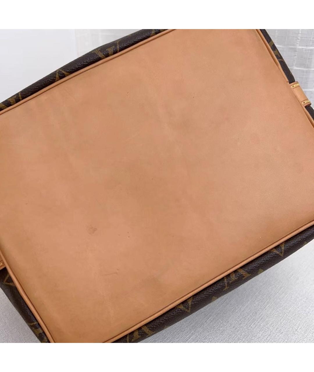 LOUIS VUITTON Коричневая кожаная сумка тоут, фото 5