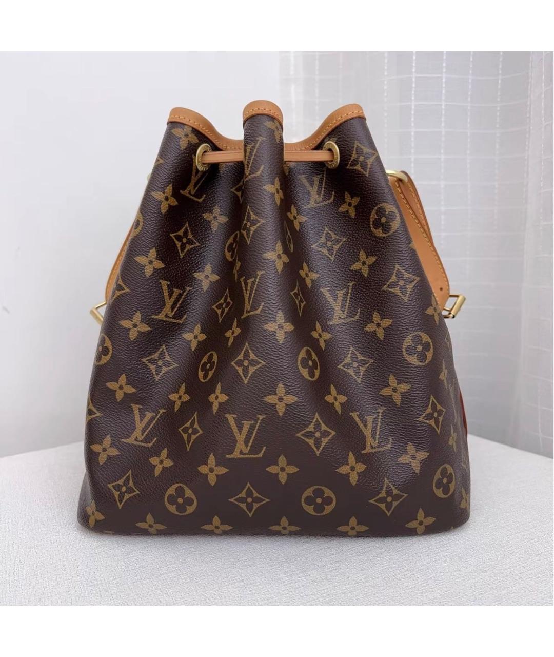 LOUIS VUITTON Коричневая кожаная сумка тоут, фото 2