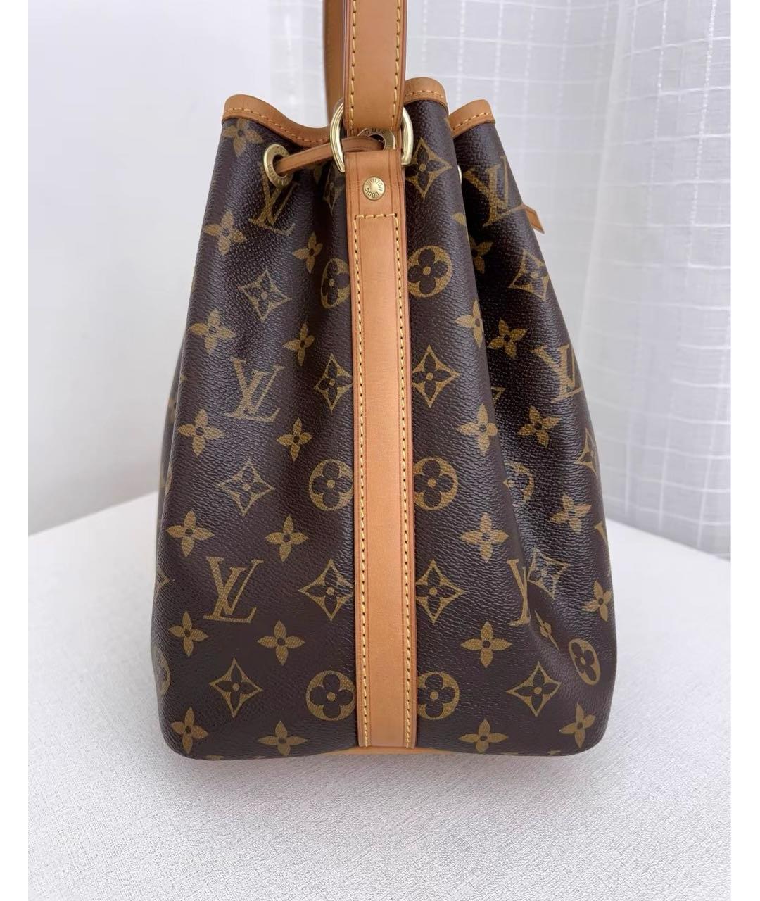 LOUIS VUITTON Коричневая кожаная сумка тоут, фото 3