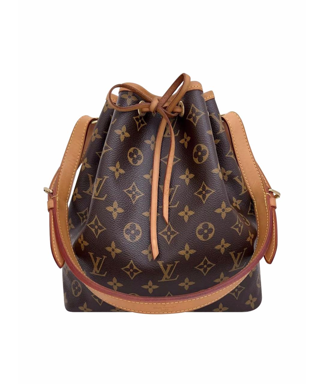 LOUIS VUITTON Коричневая кожаная сумка тоут, фото 1