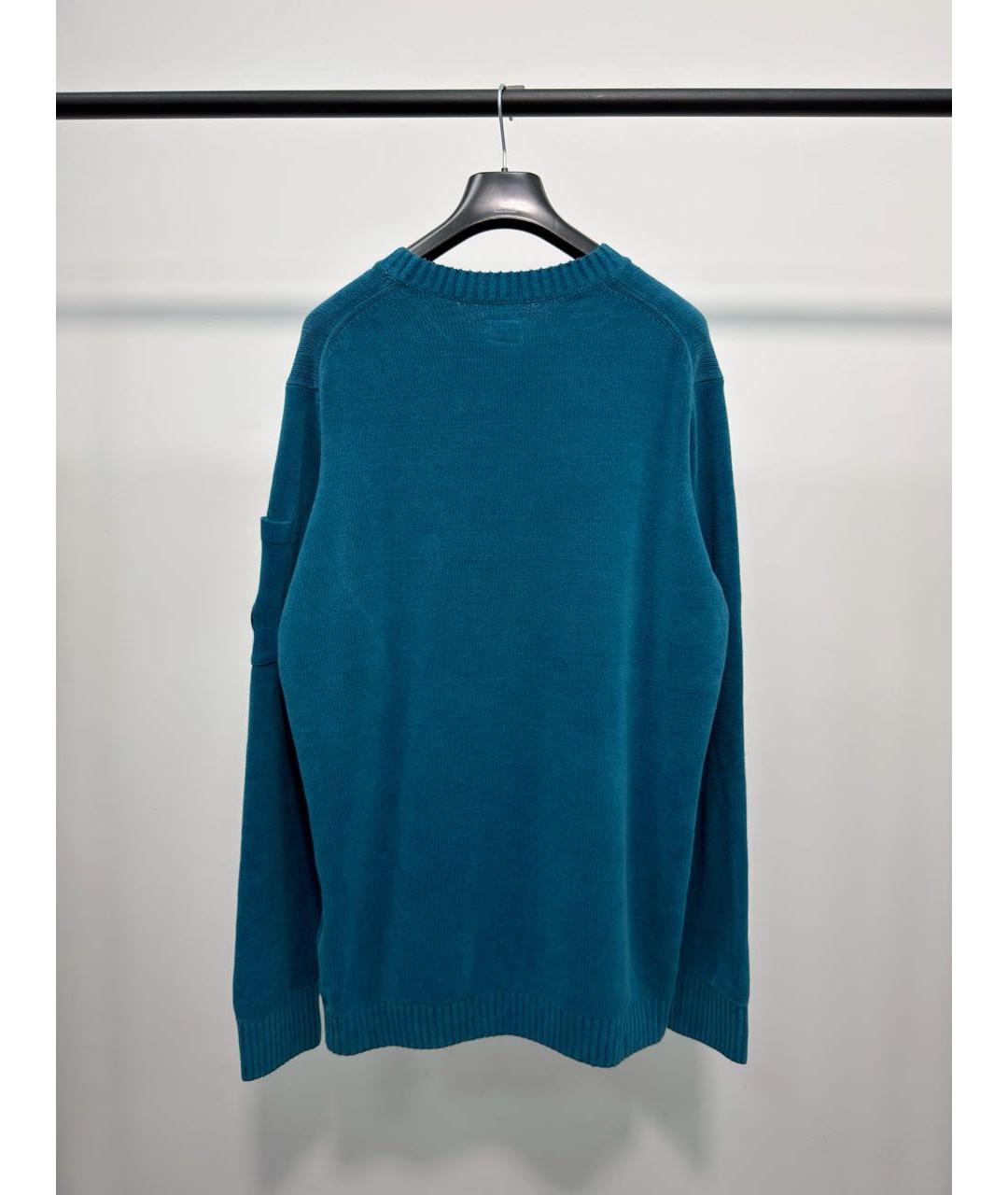 CP COMPANY Бирюзовый хлопковый джемпер / свитер, фото 4