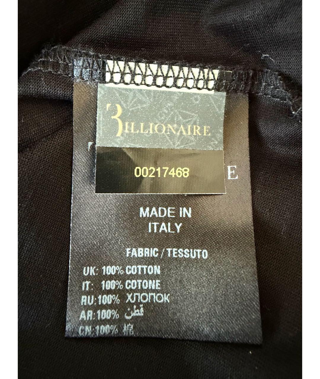 BILLIONAIRE Черная хлопковая футболка, фото 7