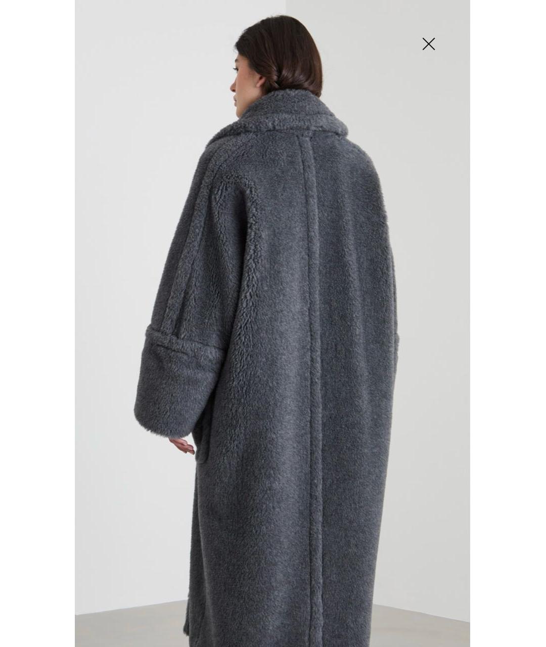 MAX MARA Серая шерстяная шуба, фото 3