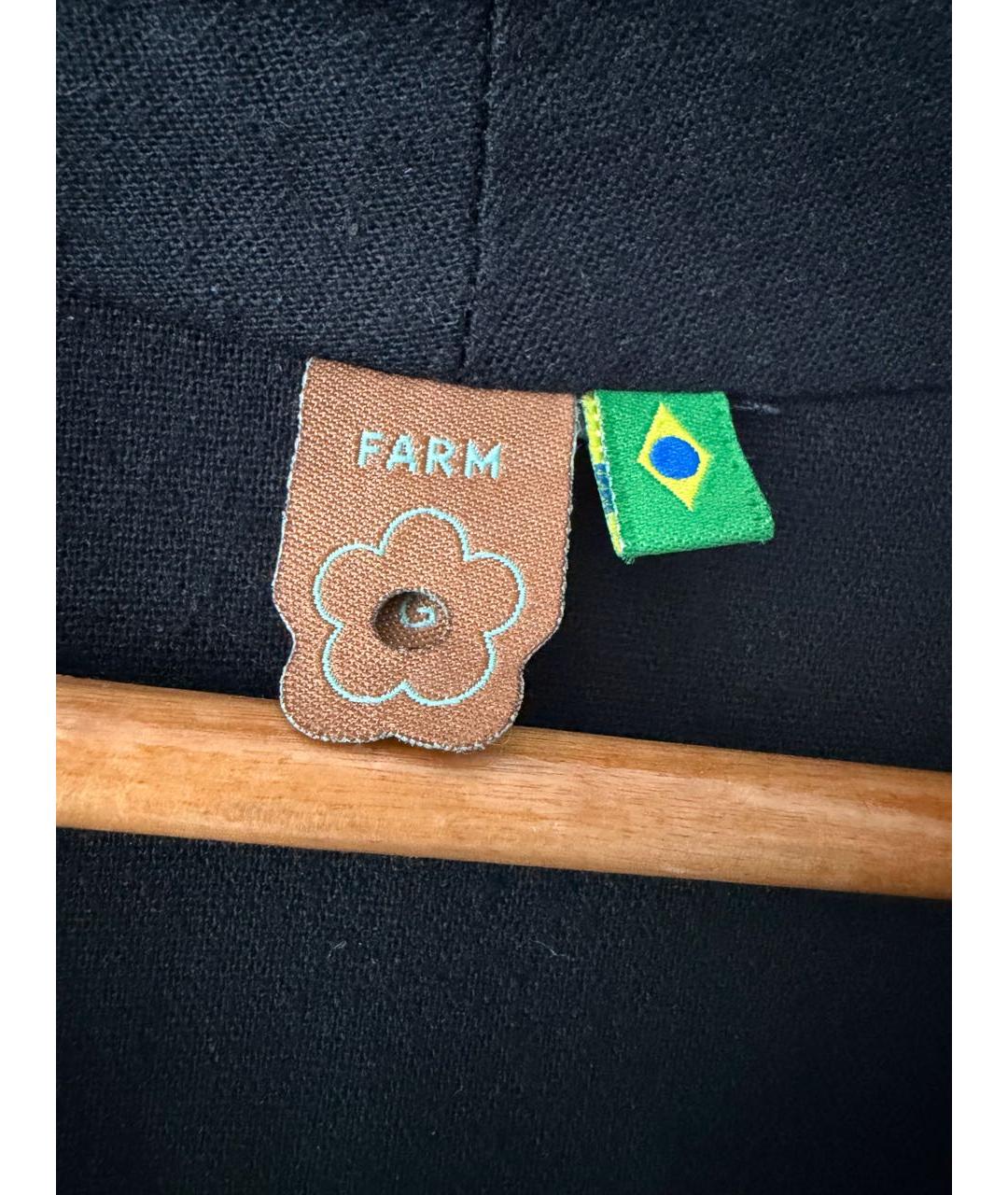 FARM RIO Черный льняной комбинезон, фото 3