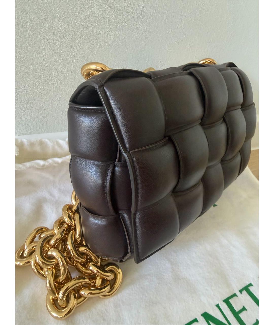 BOTTEGA VENETA Коричневая кожаная сумка через плечо, фото 2