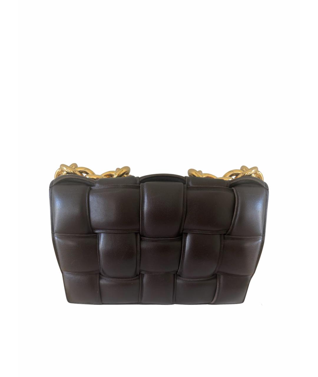 BOTTEGA VENETA Коричневая кожаная сумка через плечо, фото 5