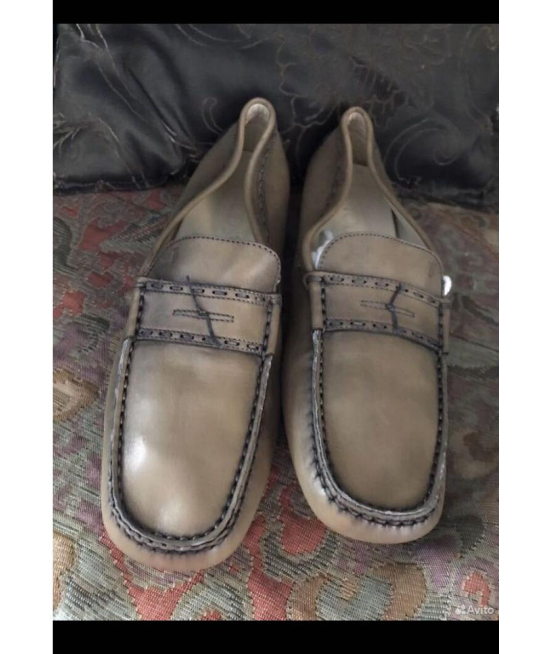 TOD'S Бежевые кожаные лоферы, фото 2