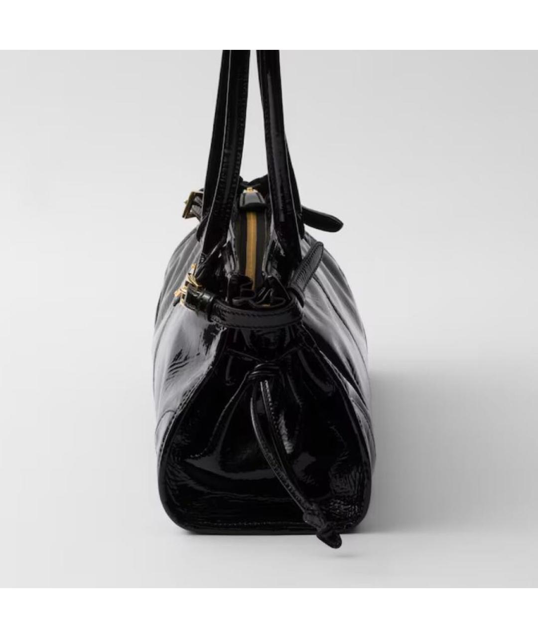 PRADA Черная кожаная сумка тоут, фото 4