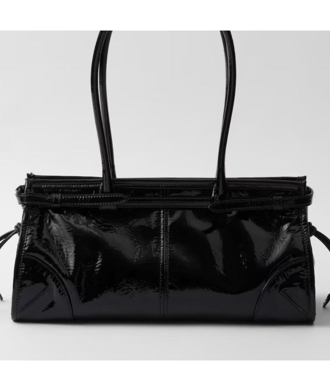 PRADA Черная кожаная сумка тоут, фото 3