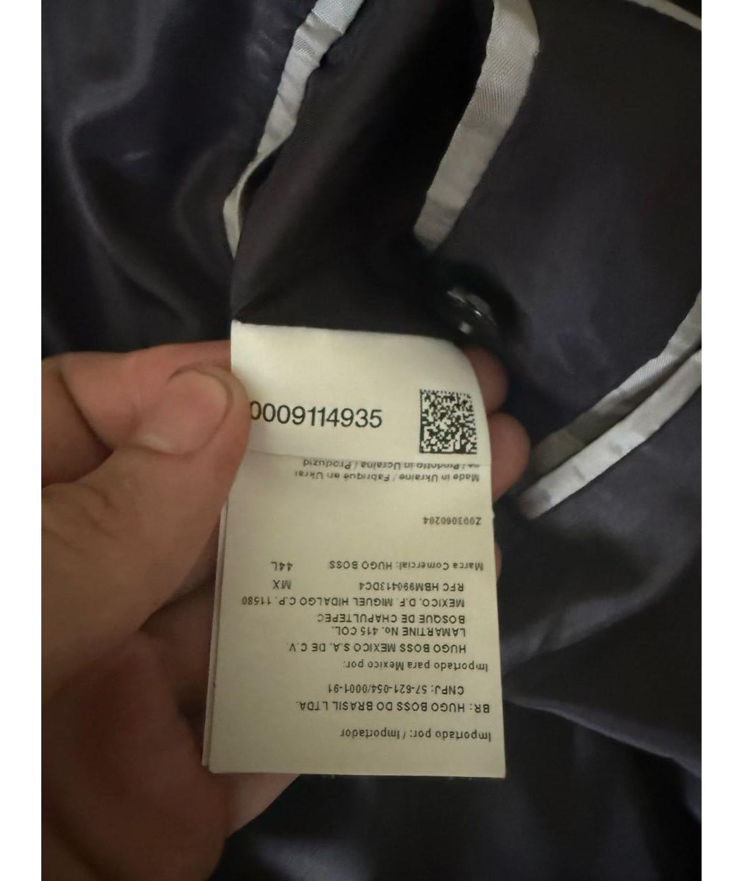 HUGO BOSS Антрацитовое шерстяное пальто, фото 5
