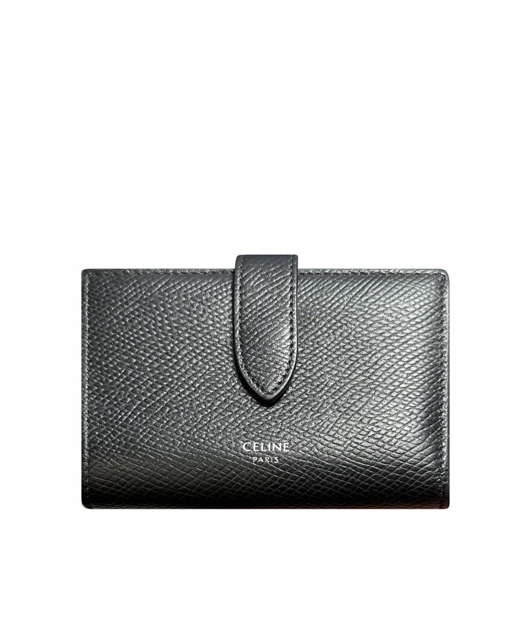 CELINE Черный кожаный кошелек, фото 1