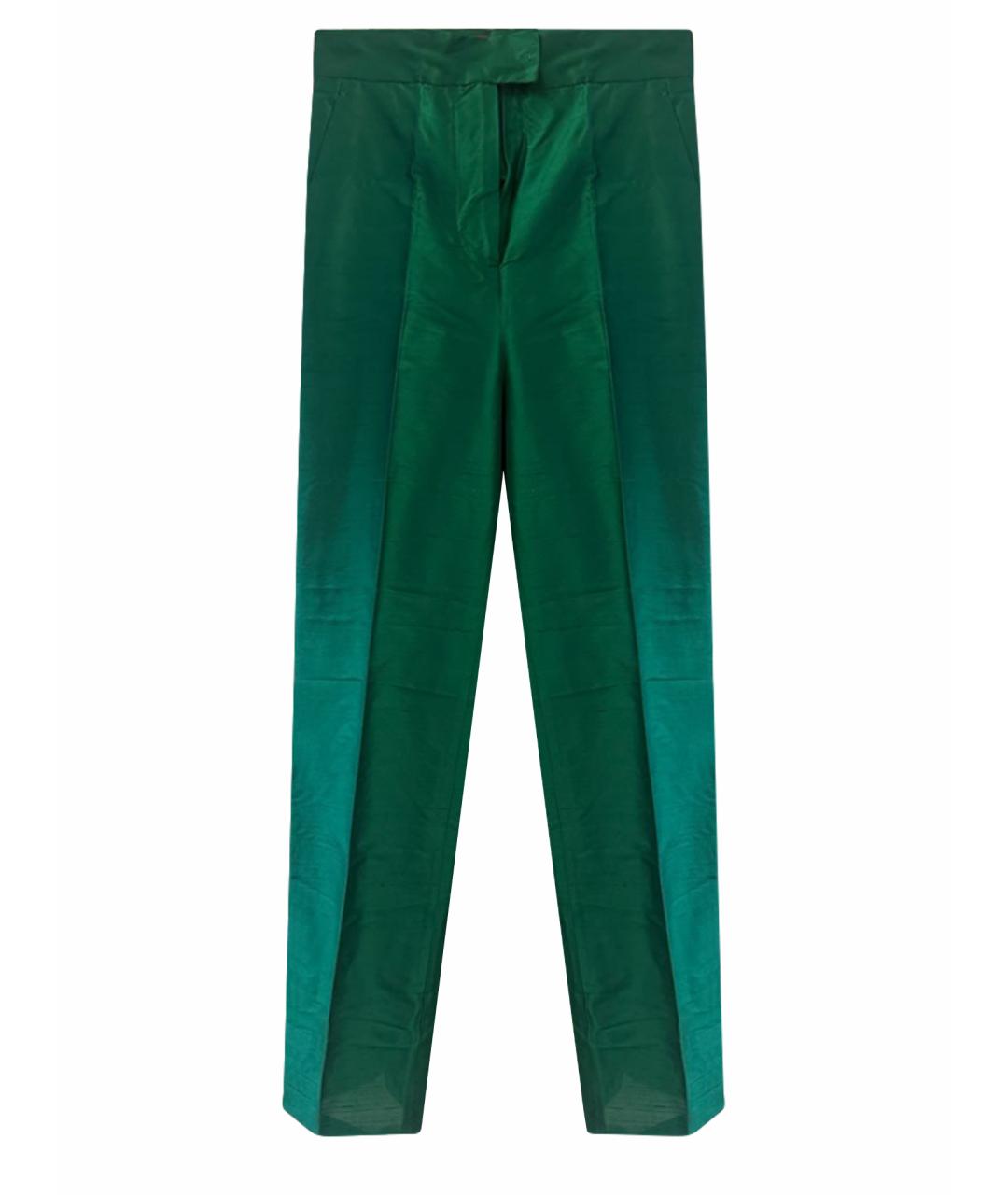 MAX MARA STUDIO Зеленые прямые брюки, фото 1