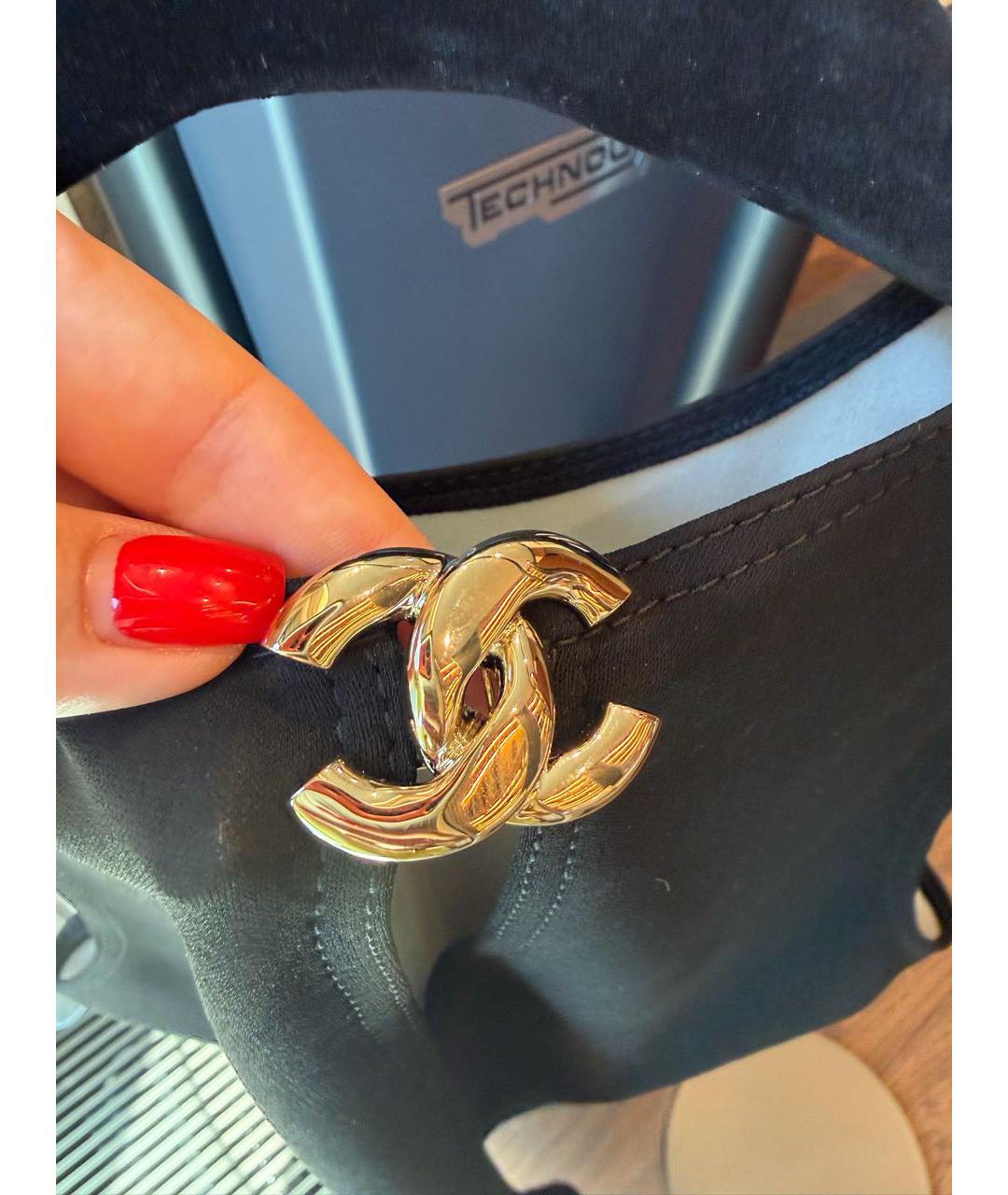 CHANEL Черное вискозное коктейльное платье, фото 3