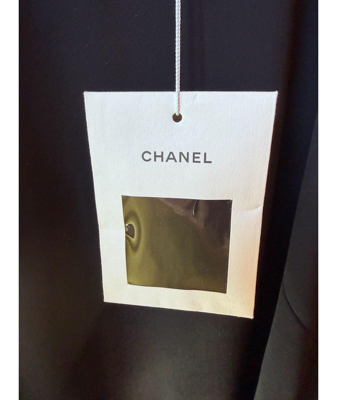CHANEL Черное вискозное коктейльное платье, фото 6
