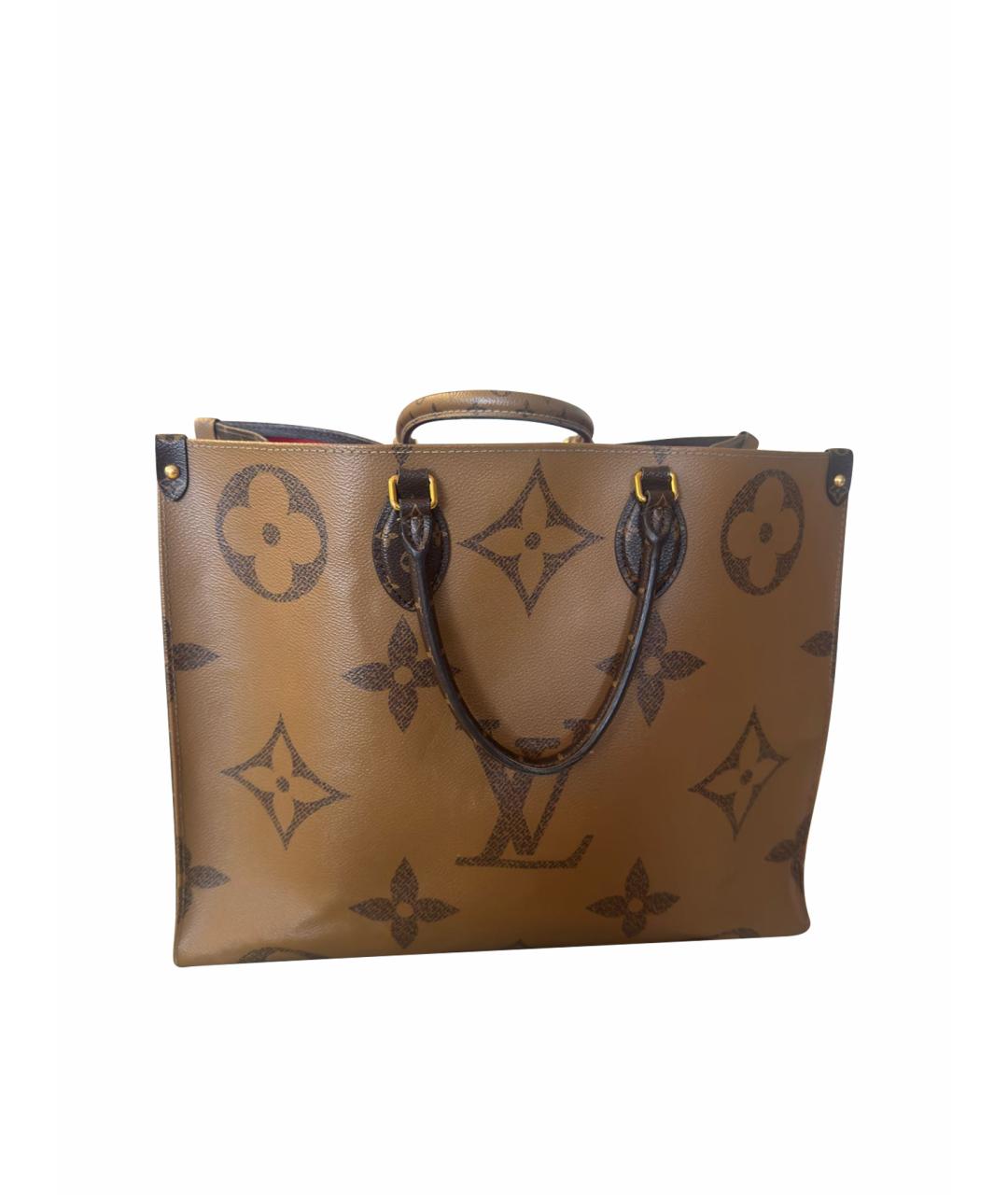 LOUIS VUITTON Коричневая сумка тоут из канвы, фото 1
