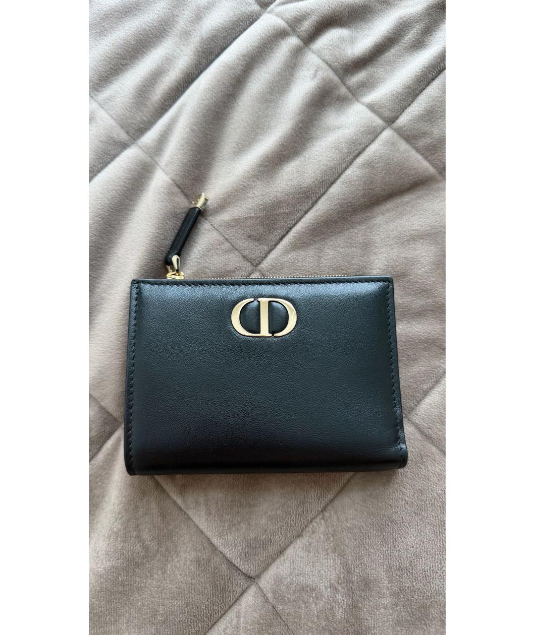 CHRISTIAN DIOR Черный кожаный кошелек, фото 7