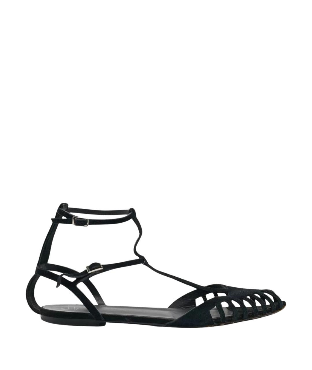GIUSEPPE ZANOTTI DESIGN Черные замшевые балетки, фото 1