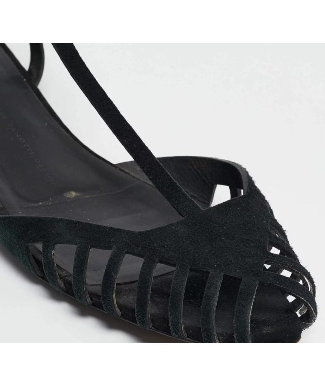 GIUSEPPE ZANOTTI DESIGN Черные замшевые балетки, фото 6