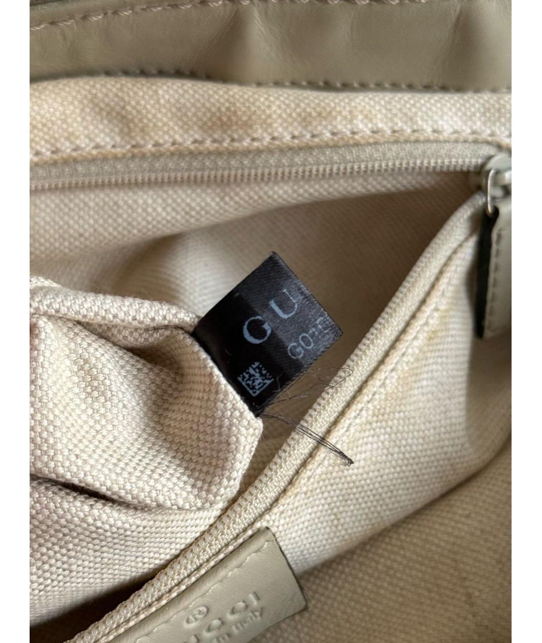 GUCCI Коричневая тканевая сумка с короткими ручками, фото 8