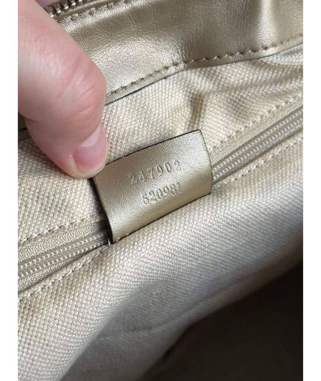 GUCCI Коричневая тканевая сумка с короткими ручками, фото 7