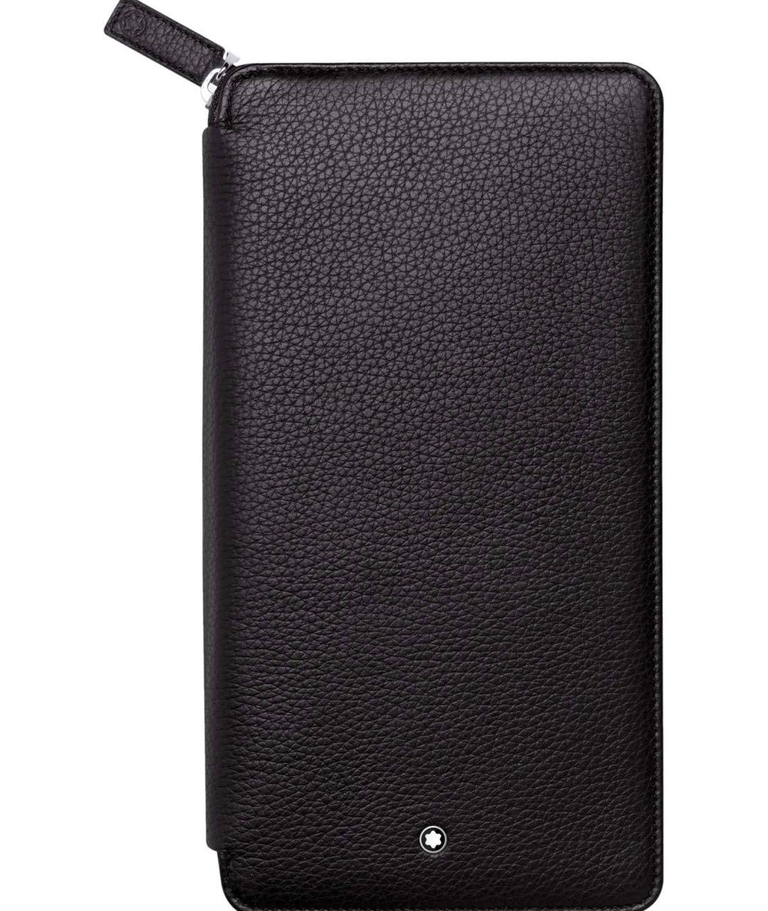 MONTBLANC Черная кожаная барсетка, фото 7