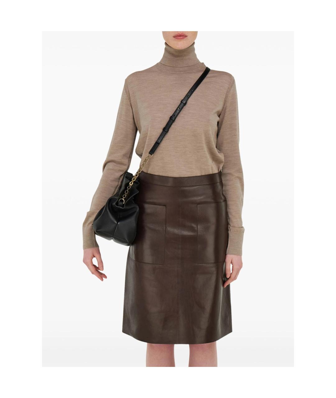 FERRAGAMO Черная кожаная сумка тоут, фото 6