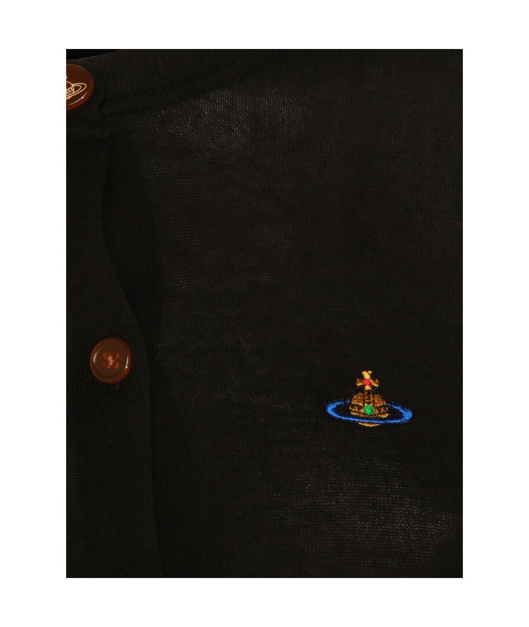 VIVIENNE WESTWOOD Черный шерстяной кардиган, фото 2