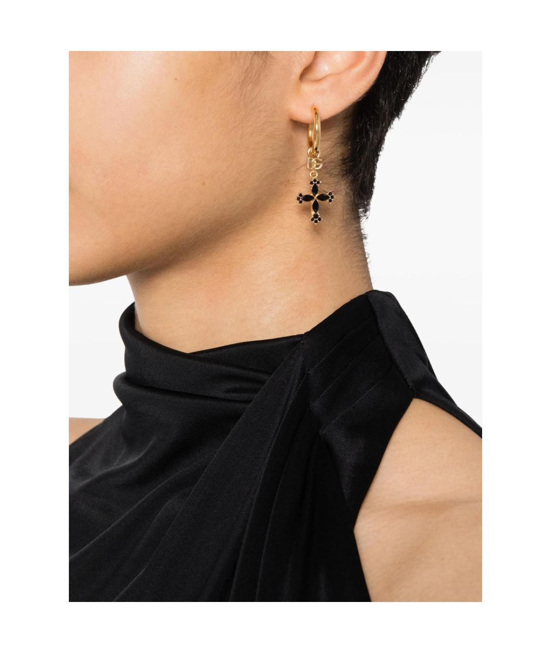 DOLCE&GABBANA Золотые металлические серьги, фото 3