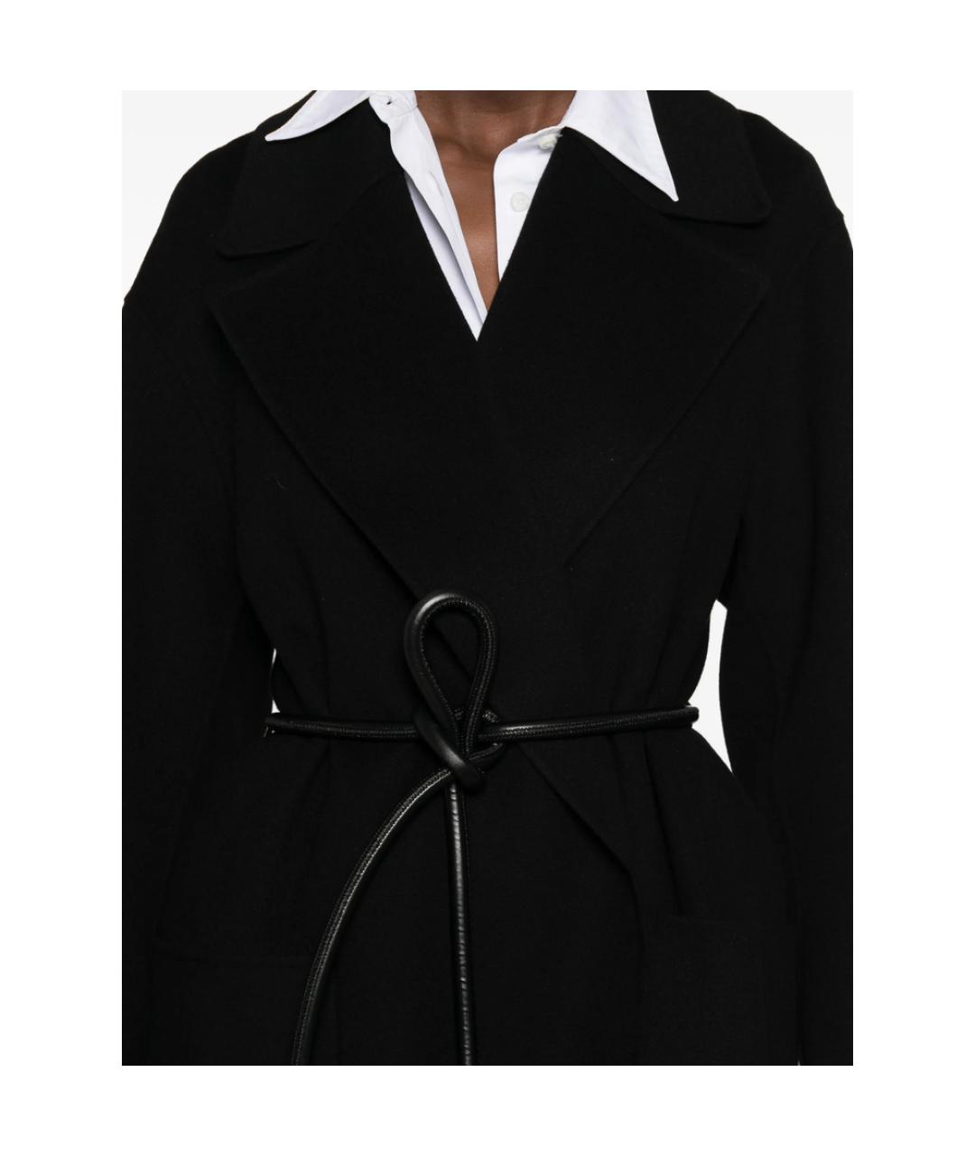 SPORTMAX Черное шерстяное пальто, фото 2