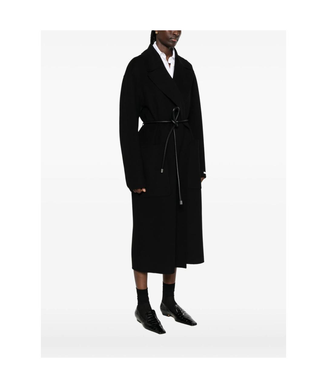 SPORTMAX Черное шерстяное пальто, фото 3
