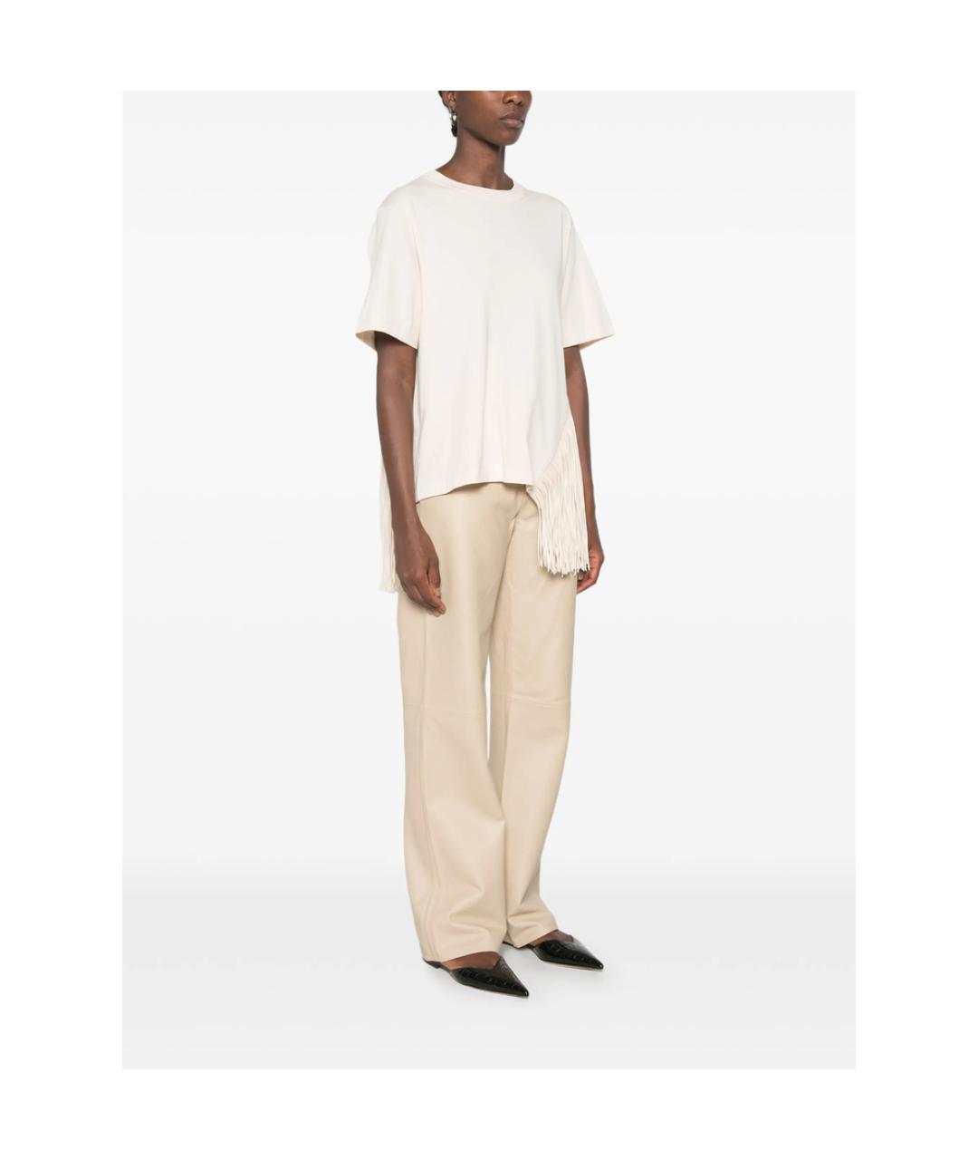 SPORTMAX Бежевая хлопковая футболка, фото 5
