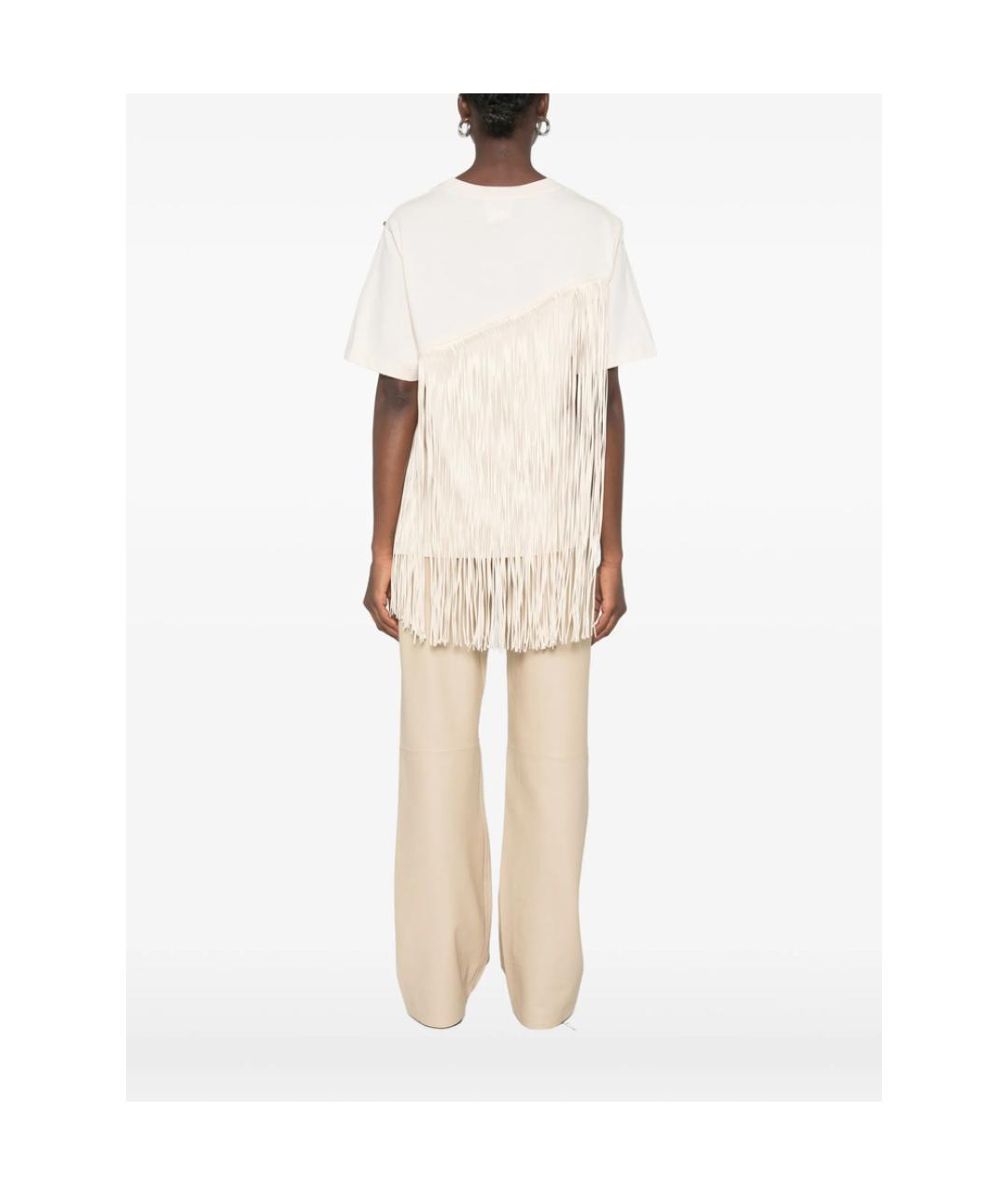 SPORTMAX Бежевая хлопковая футболка, фото 2