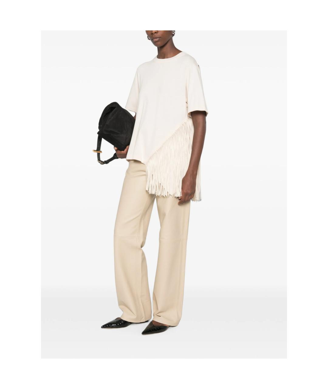 SPORTMAX Бежевая хлопковая футболка, фото 3