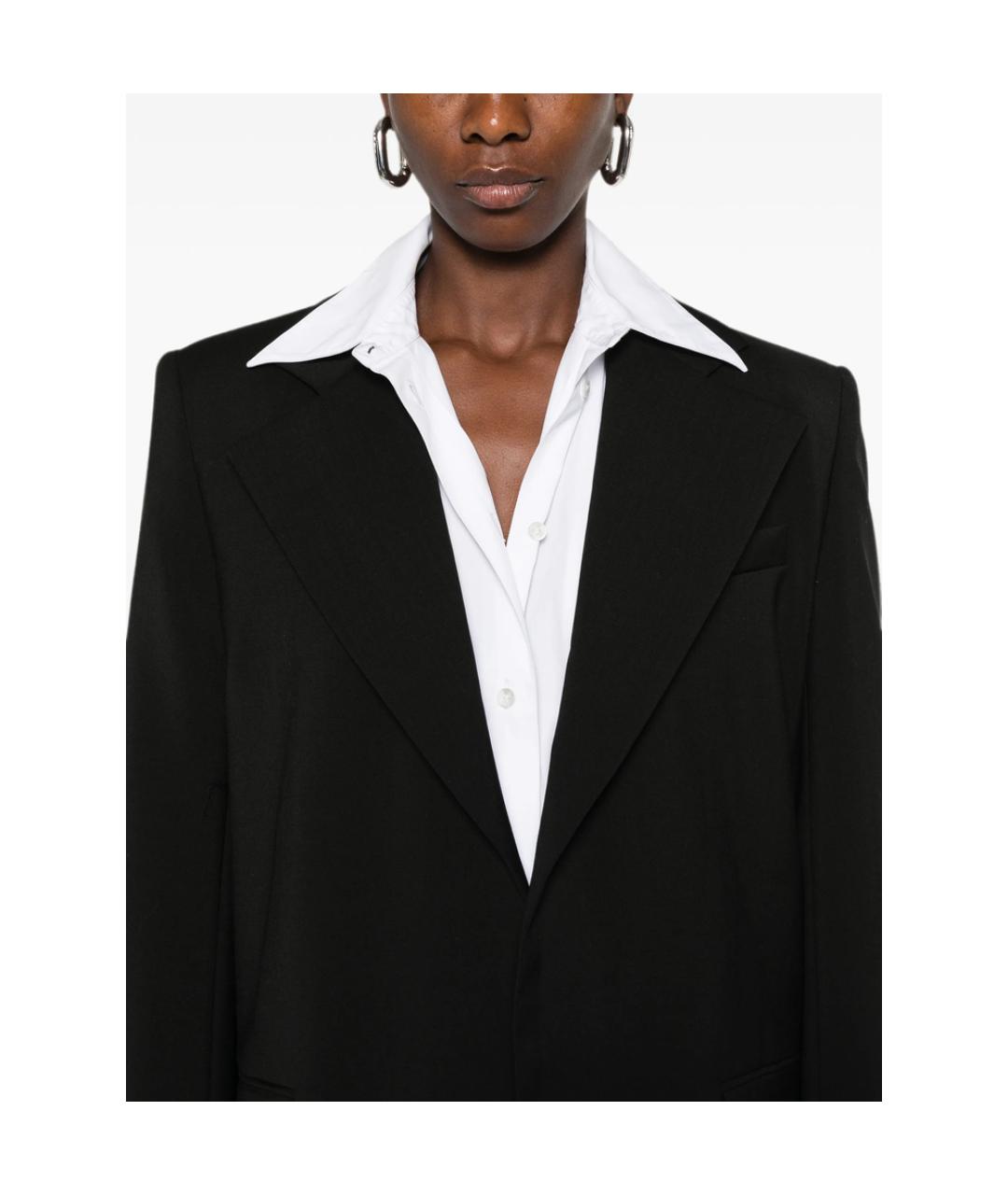 SPORTMAX Черный полиэстеровый жакет/пиджак, фото 4