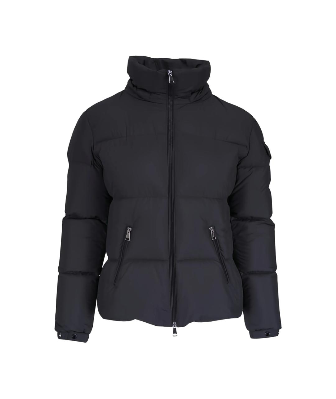 MONCLER Черный полиэстеровый пуховик, фото 1