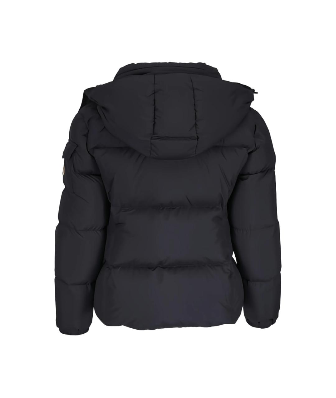 MONCLER Черный полиэстеровый пуховик, фото 4