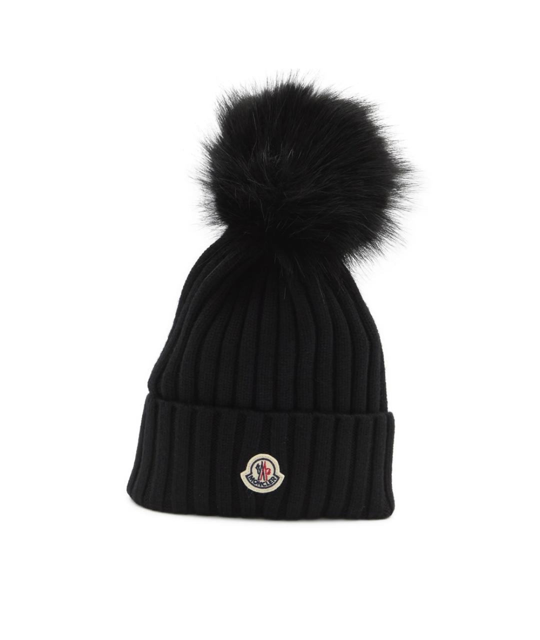MONCLER Черная шапка, фото 1