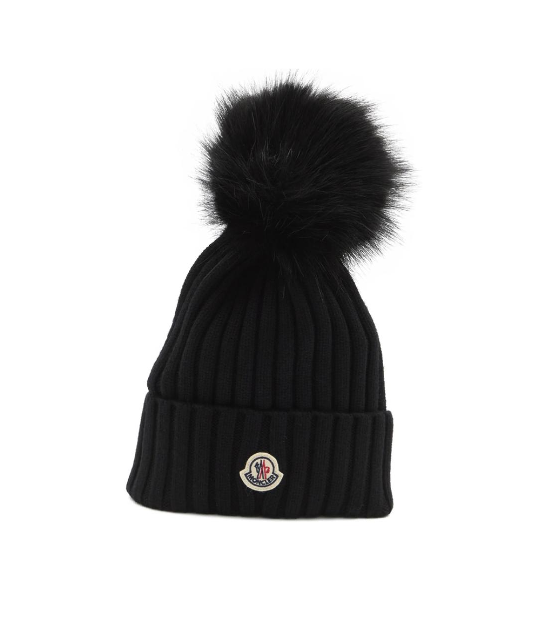 MONCLER Черная шапка, фото 2