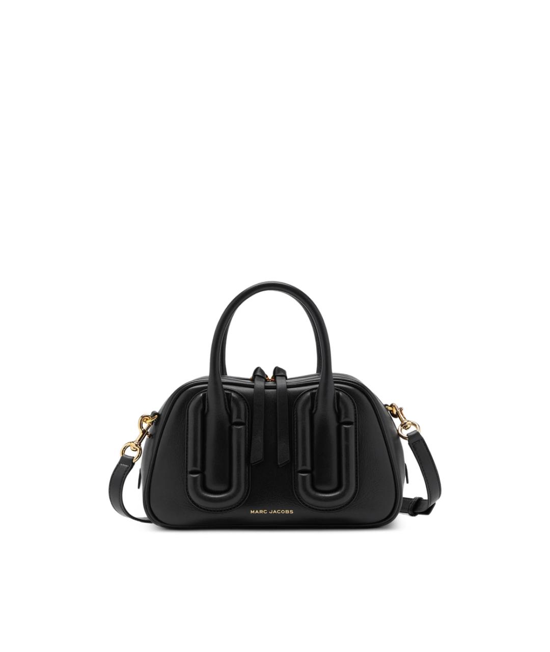 MARC JACOBS Черная кожаная сумка с короткими ручками, фото 1