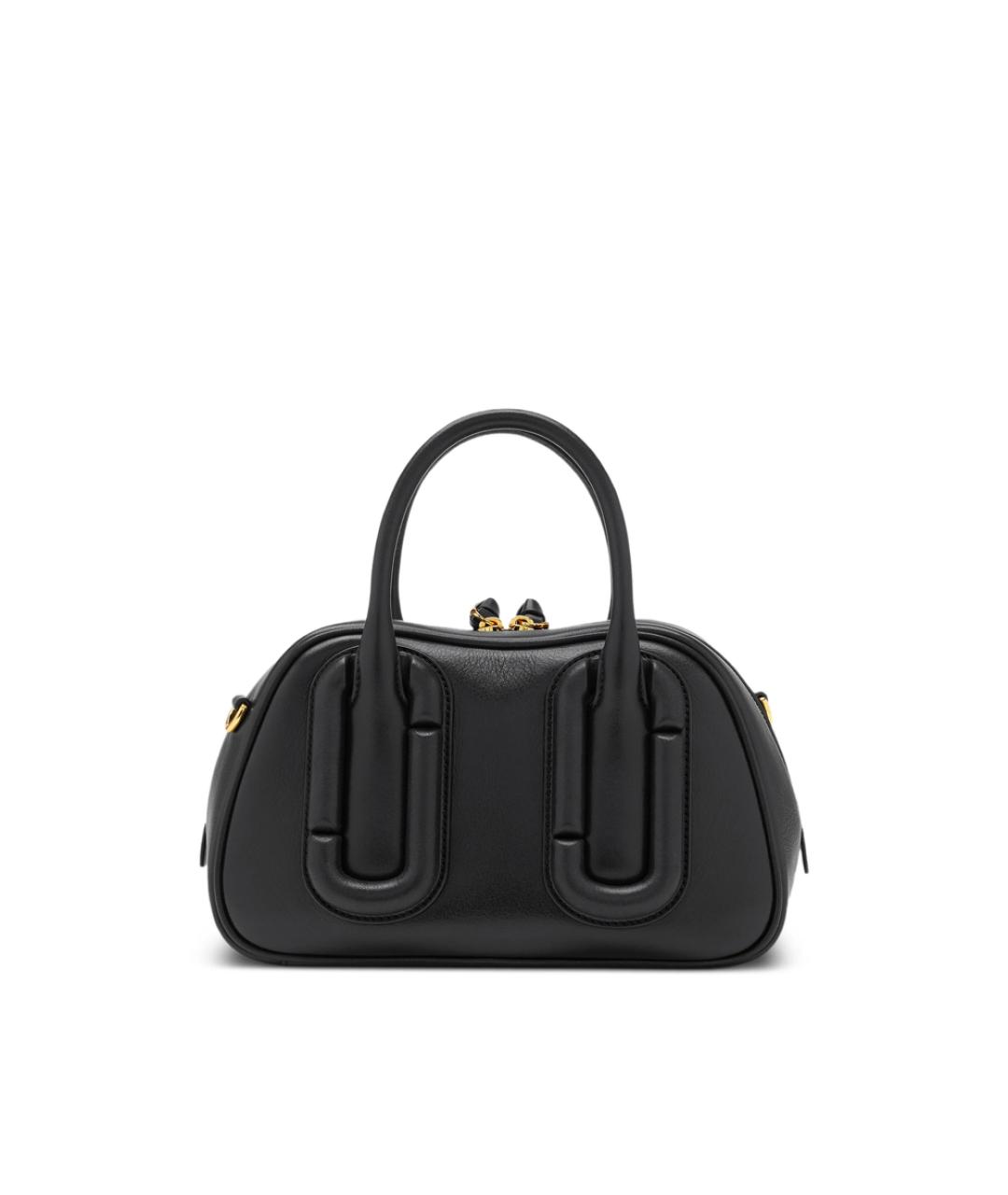 MARC JACOBS Черная кожаная сумка с короткими ручками, фото 2
