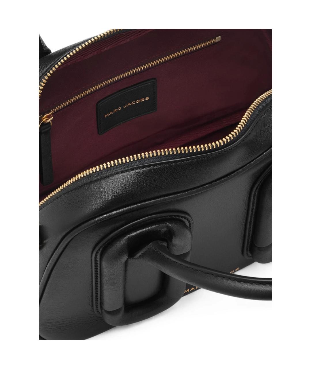 MARC JACOBS Черная кожаная сумка с короткими ручками, фото 3