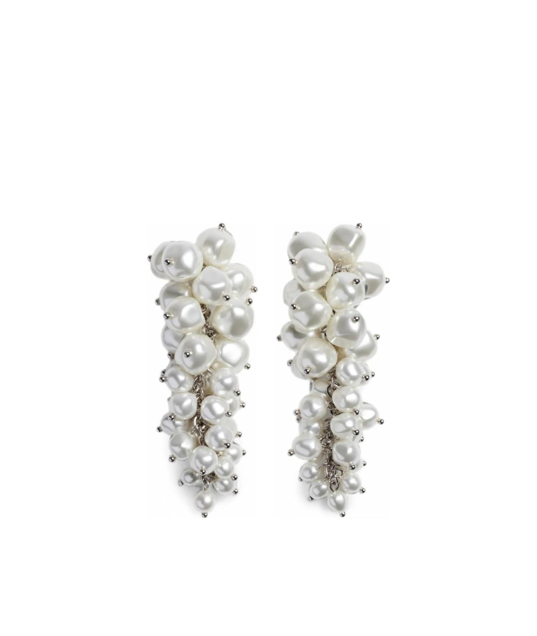 SIMONE ROCHA Белые металлические серьги, фото 1