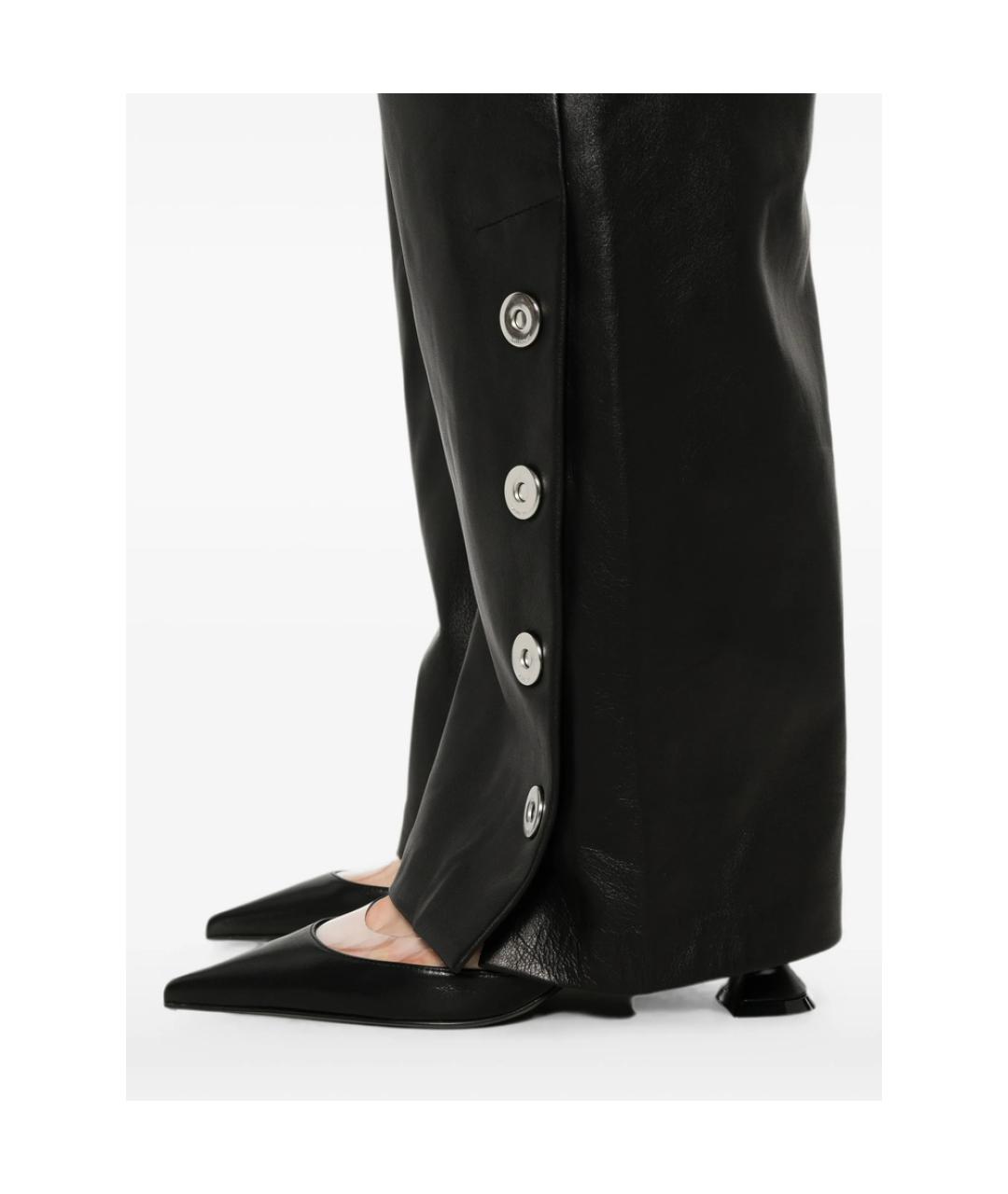 SPORTMAX Черные полиэстеровые брюки широкие, фото 2