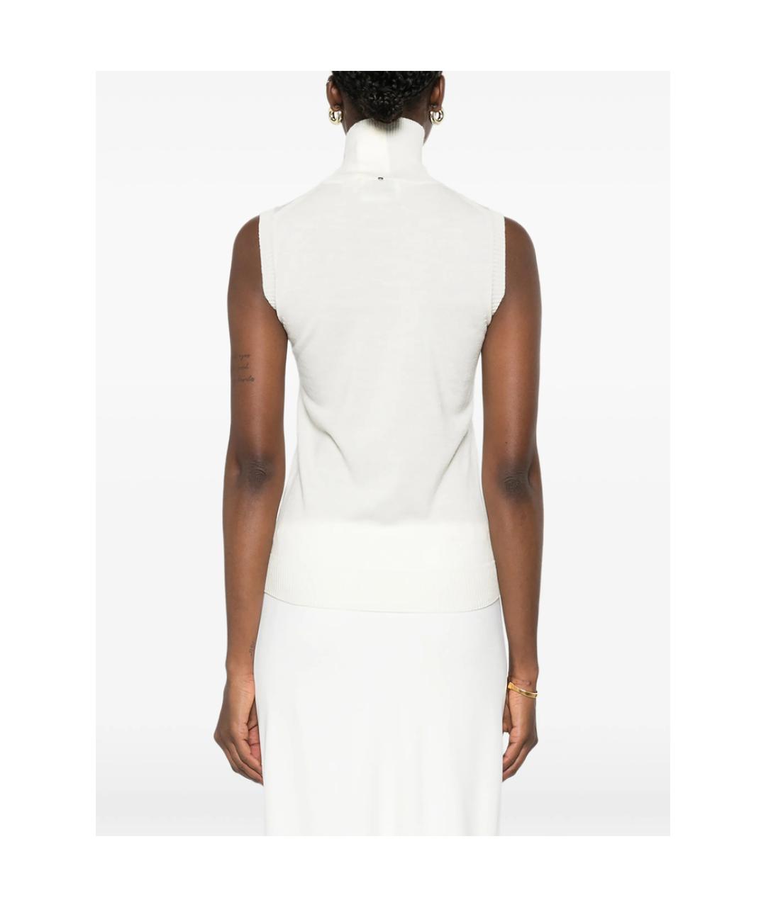 SPORTMAX Белая шерстяная водолазка, фото 5