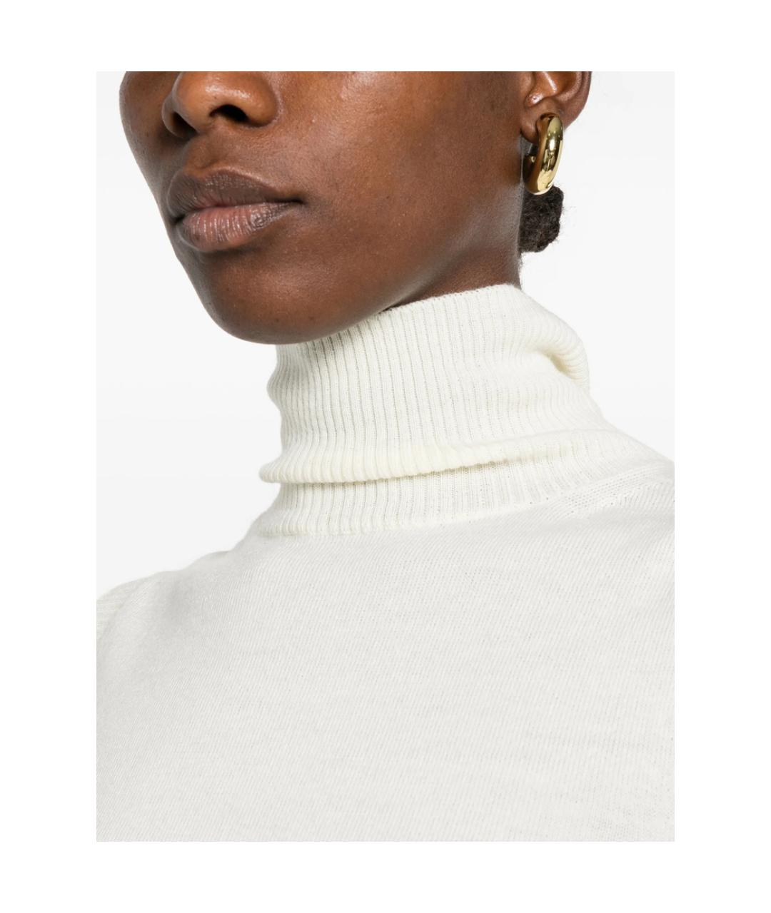SPORTMAX Белая шерстяная водолазка, фото 2